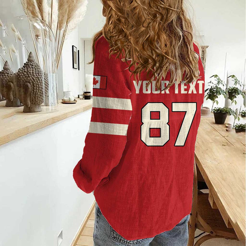 Custom Canada Hockey Canada Team Go Champions Women Casual Shirt