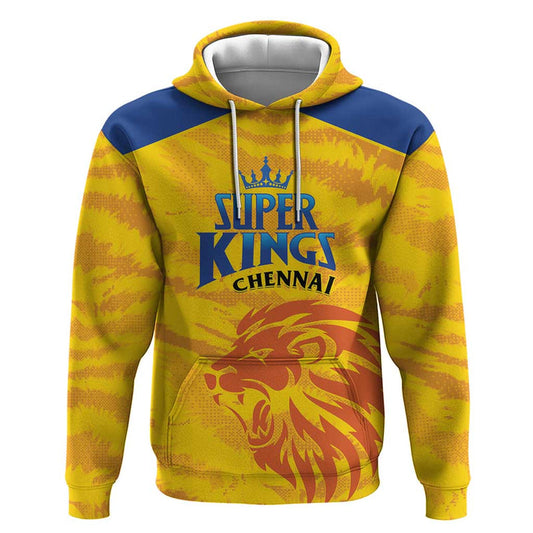 Custom Chennai 2025 Cricket Super Kings Yellow Army Lions Champion Hoodie