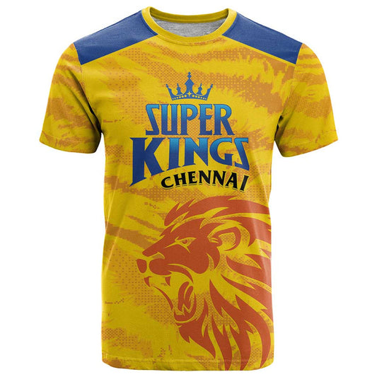 Custom Chennai 2025 Cricket Super Kings Yellow Army Lions Champion T Shirt