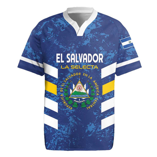 Custom El Salvador Football La Selecta Go Champions Rugby Jersey