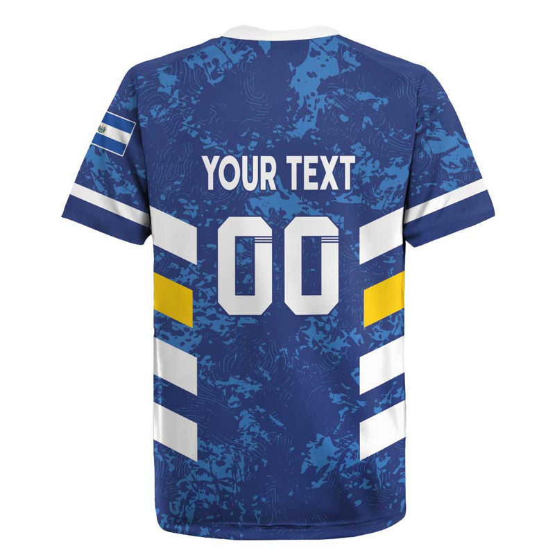 Custom El Salvador Football La Selecta Go Champions Rugby Jersey