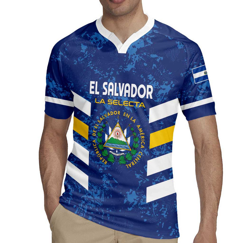Custom El Salvador Football La Selecta Go Champions Rugby Jersey