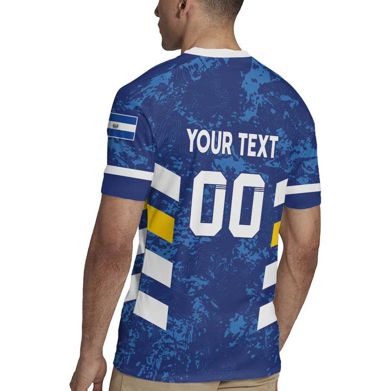 Custom El Salvador Football La Selecta Go Champions Rugby Jersey