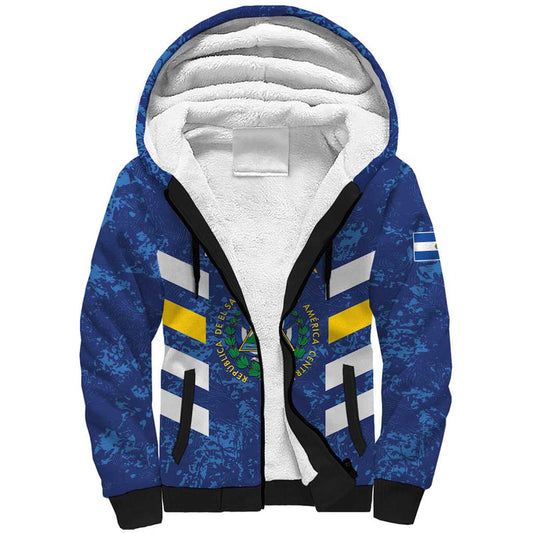 Custom El Salvador Football La Selecta Go Champions Sherpa Hoodie