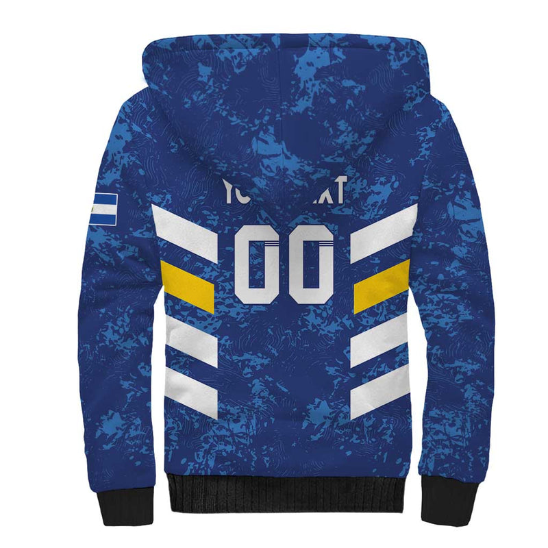 Custom El Salvador Football La Selecta Go Champions Sherpa Hoodie