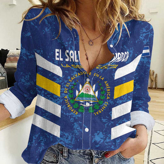 Custom El Salvador Football La Selecta Go Champions Women Casual Shirt