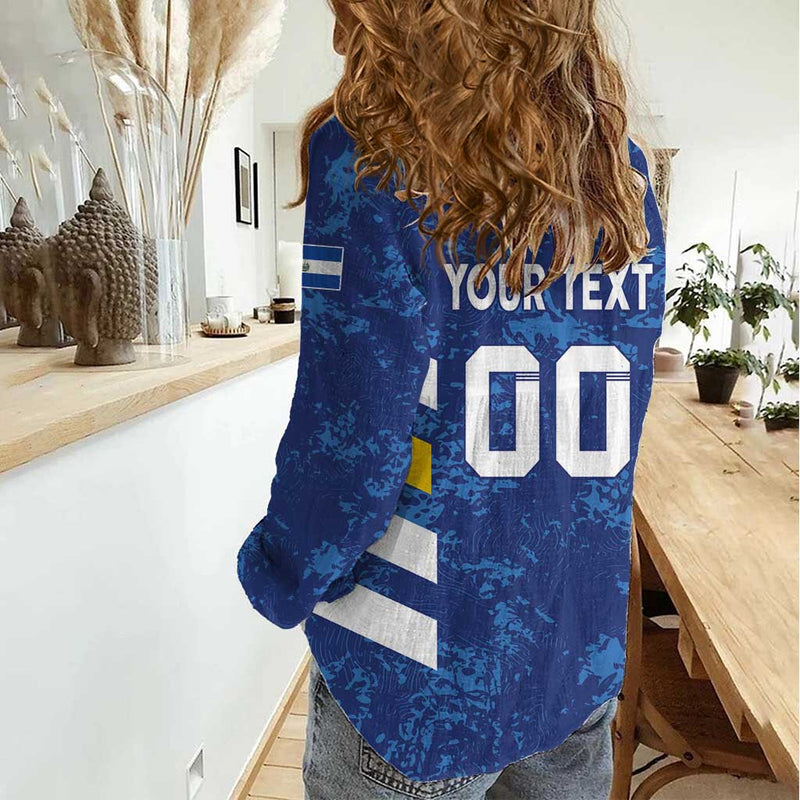 Custom El Salvador Football La Selecta Go Champions Women Casual Shirt