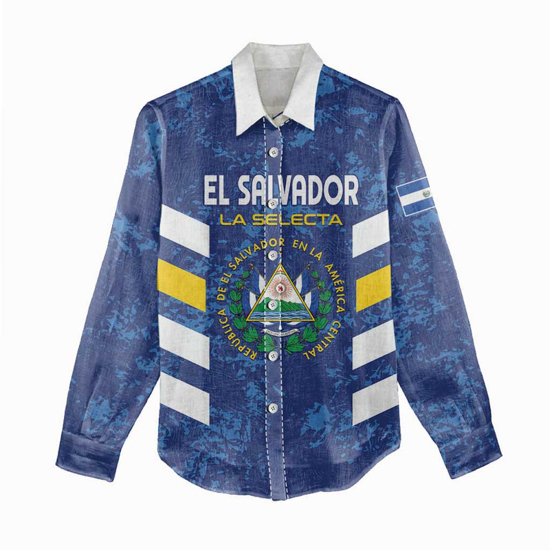 Custom El Salvador Football La Selecta Go Champions Women Casual Shirt