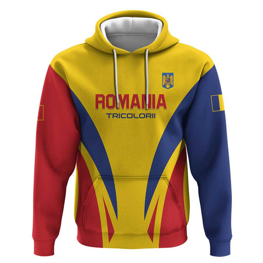 Custom Romania 2024 Football Come On Tricolorii Hoodie