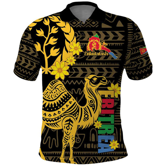 Enkutatash Eritrea New Year Eritrean Camel African Pattern Polo Shirt