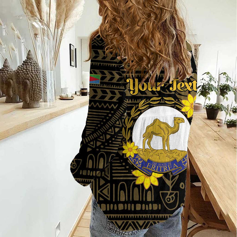 Enkutatash Eritrea New Year Eritrean Camel African Pattern Women Casual Shirt