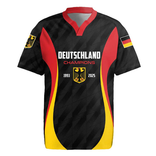 Custom Germany 2025 Champions Basketball Black Rugby Jersey
