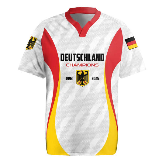 Custom Germany 2025 Champions Basketball White Rugby Jersey