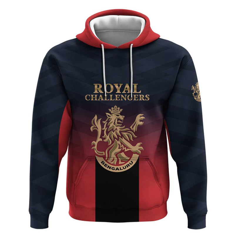 Custom Bengaluru 2025 Cricket Royal Challengers Lions Play Bold Hoodie
