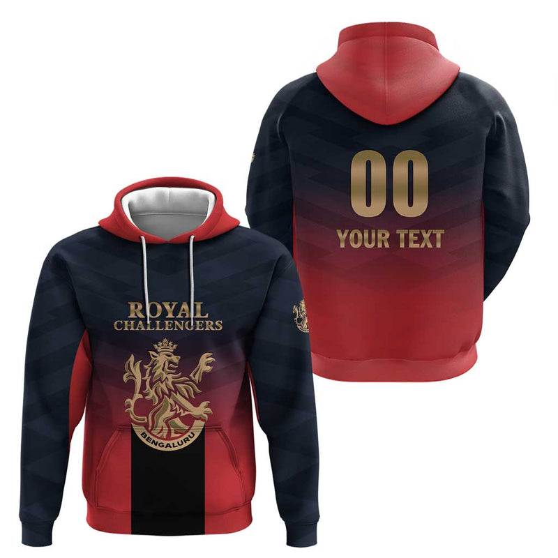 Custom Bengaluru 2025 Cricket Royal Challengers Lions Play Bold Hoodie