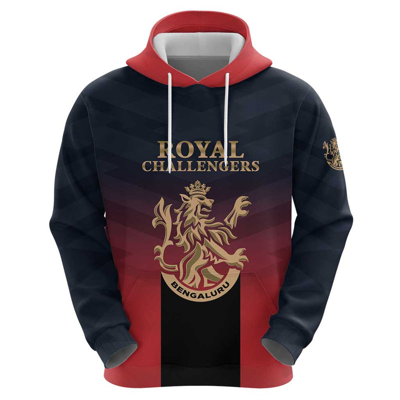 Custom Bengaluru 2025 Cricket Royal Challengers Lions Play Bold Hoodie