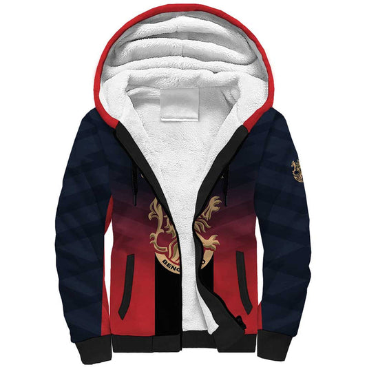 Custom Bengaluru 2025 Cricket Royal Challengers Lions Play Bold Sherpa Hoodie