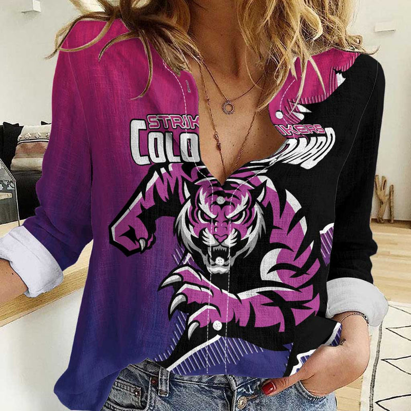 Custom Colombo Cricket Strikers Strike To Conquer Women Casual Shirt