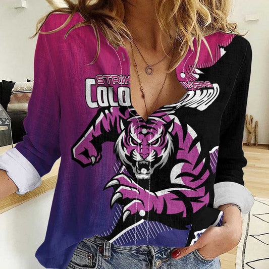 Custom Colombo Cricket Strikers Strike To Conquer Women Casual Shirt