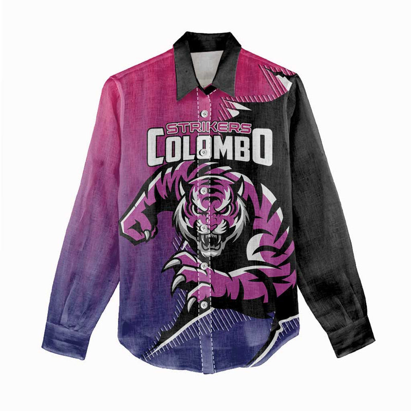 Custom Colombo Cricket Strikers Strike To Conquer Women Casual Shirt