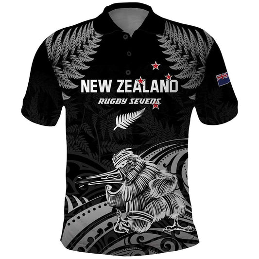 Custom New Zealand 2024 Rugby Silver Fern Aotearoa Kiwi Polo Shirt