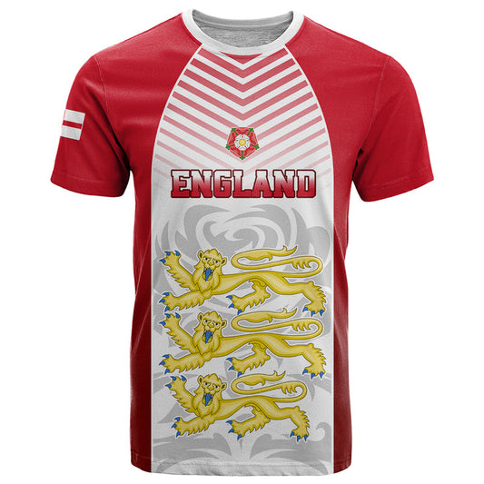 England Three Lions and Tudor Rose T Shirt