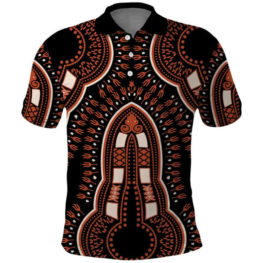 African Dashiki Pattern Vintage Polo Shirt