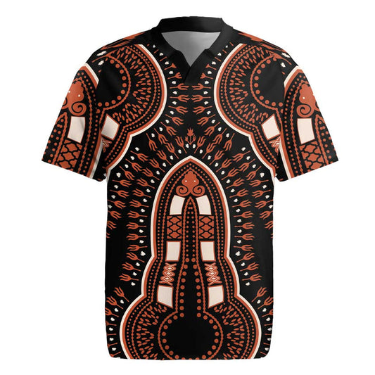 African Dashiki Pattern Vintage Rugby Jersey