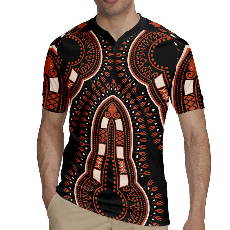 African Dashiki Pattern Vintage Rugby Jersey