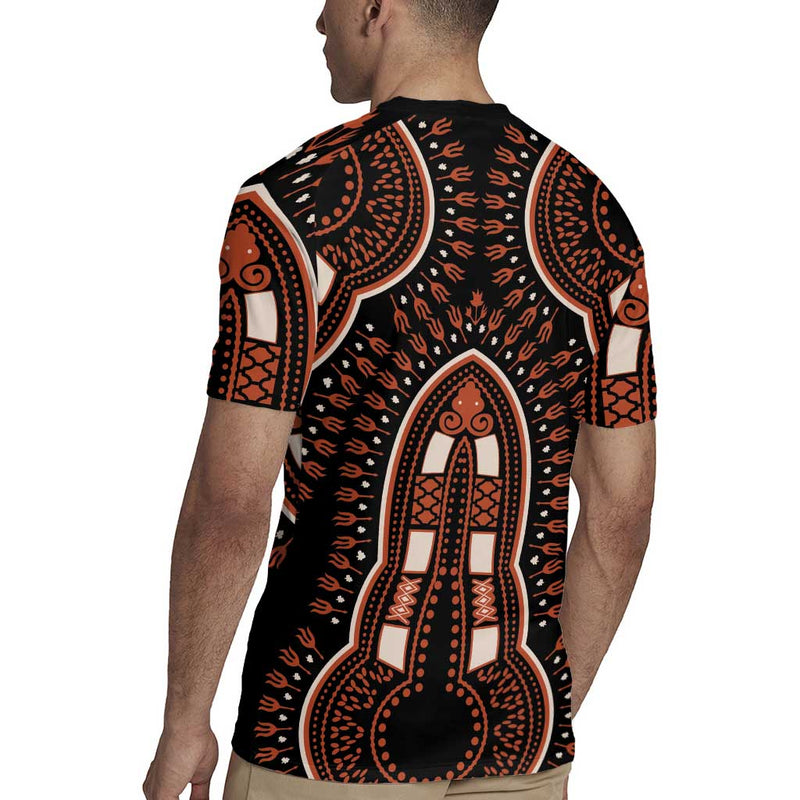 African Dashiki Pattern Vintage Rugby Jersey