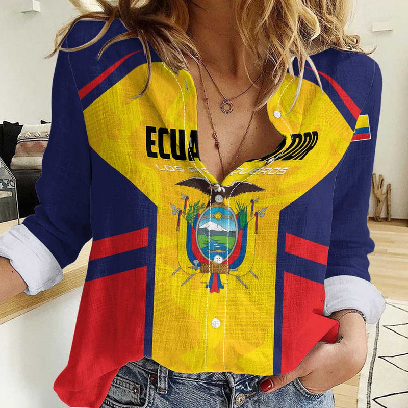 Custom Ecuador Rugby Los Piqueros Go Champions Women Casual Shirt