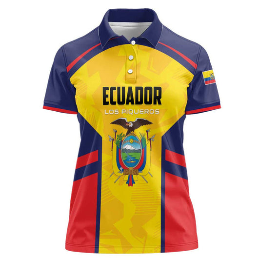 Custom Ecuador Rugby Los Piqueros Go Champions Women Polo Shirt
