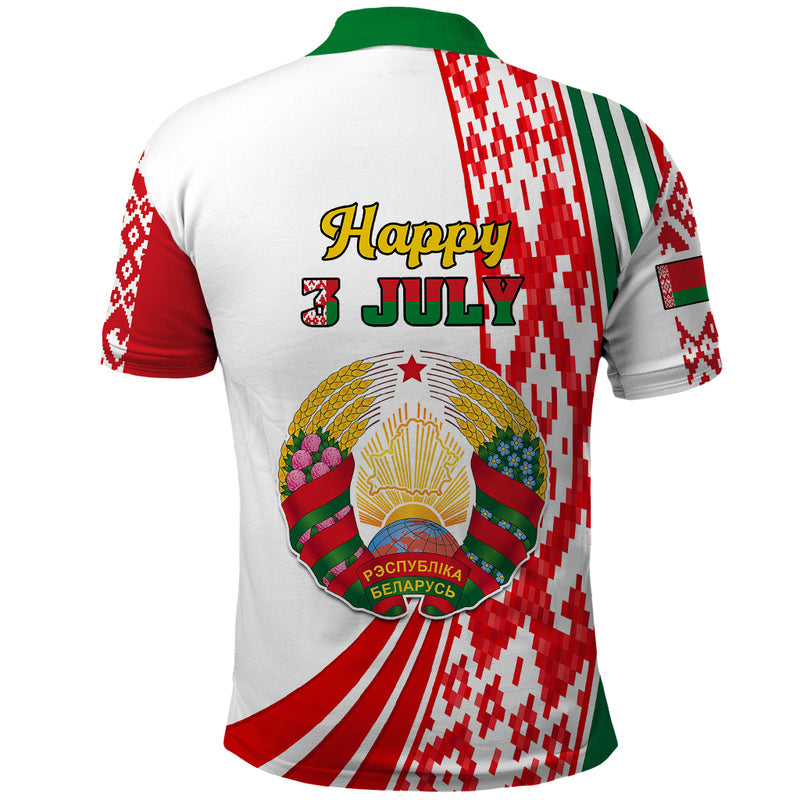 3 July Belarus Independence Day Belarusian Flag Style Special Version Polo Shirt