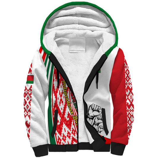 3 July Belarus Independence Day Belarusian Flag Style Special Version Sherpa Hoodie