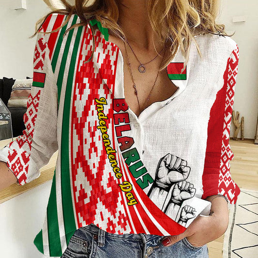3 July Belarus Independence Day Belarusian Flag Style Special Version Women Casual Shirt