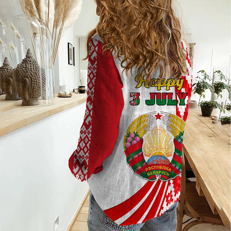 3 July Belarus Independence Day Belarusian Flag Style Special Version Women Casual Shirt