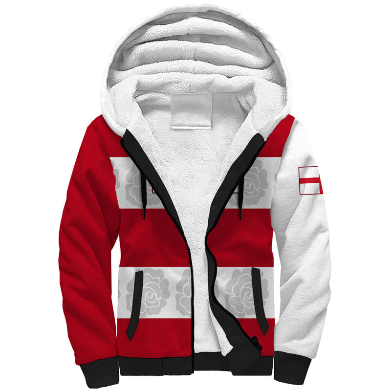 Custom England Rugby The Red Rose Champion World Cup 2023 Sherpa Hoodie