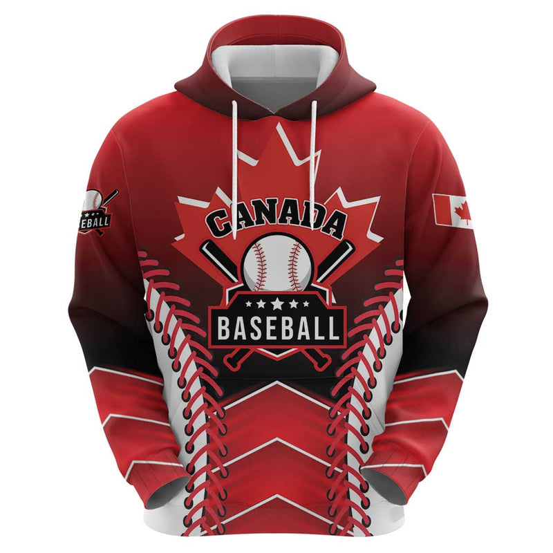 Custom Canada Baseball Go Champion The Maple Leaf Hoodie