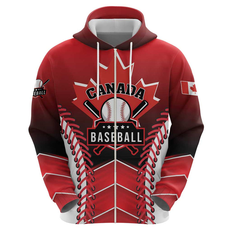 Custom Canada Baseball Go Champion The Maple Leaf Hoodie