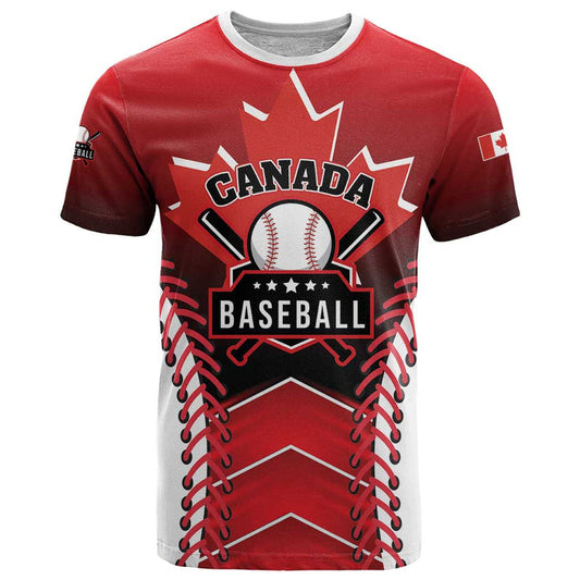 Custom Canada Baseball Go Champion The Maple Leaf T Shirt