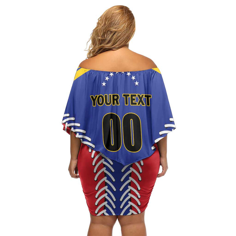 Custom Baseball Venezuela Team Venezuela Go Champions Off Shoulder Short Dress