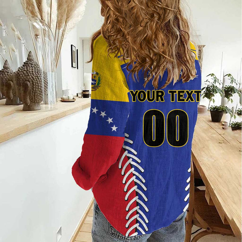 Custom Baseball Venezuela Team Venezuela Go Champions Women Casual Shirt