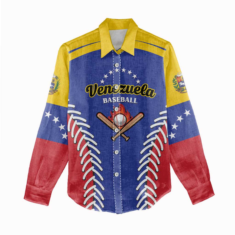 Custom Baseball Venezuela Team Venezuela Go Champions Women Casual Shirt
