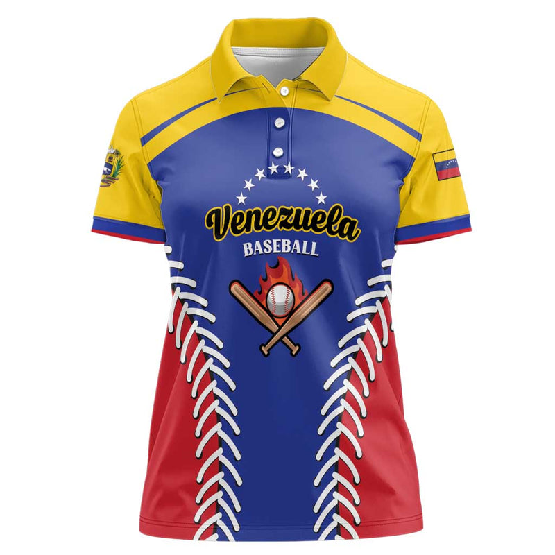 Custom Baseball Venezuela Team Venezuela Go Champions Women Polo Shirt