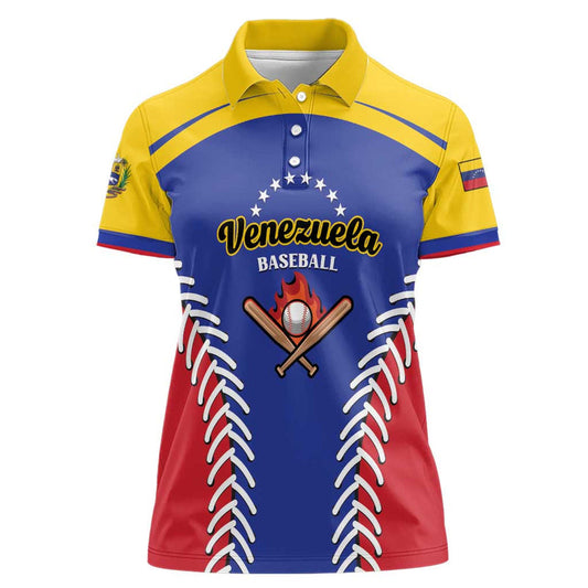 Custom Baseball Venezuela Team Venezuela Go Champions Women Polo Shirt