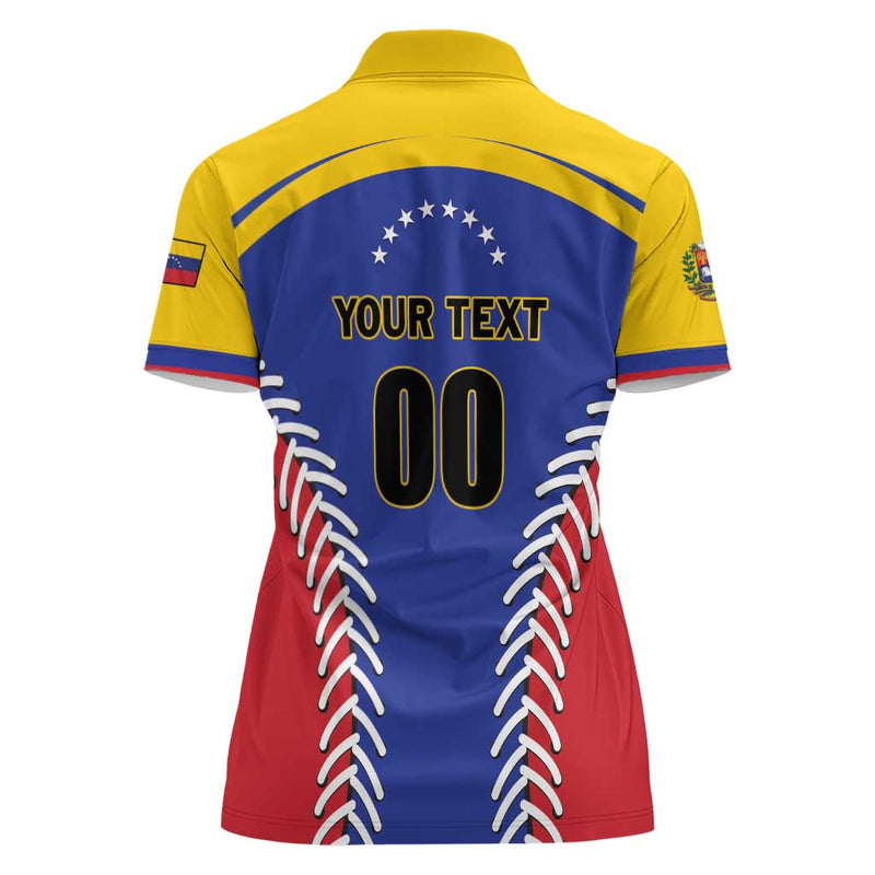 Custom Baseball Venezuela Team Venezuela Go Champions Women Polo Shirt