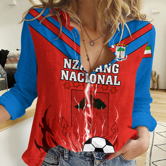 Equatorial Guinea Football Come On Nzalang Nacional Women Casual Shirt