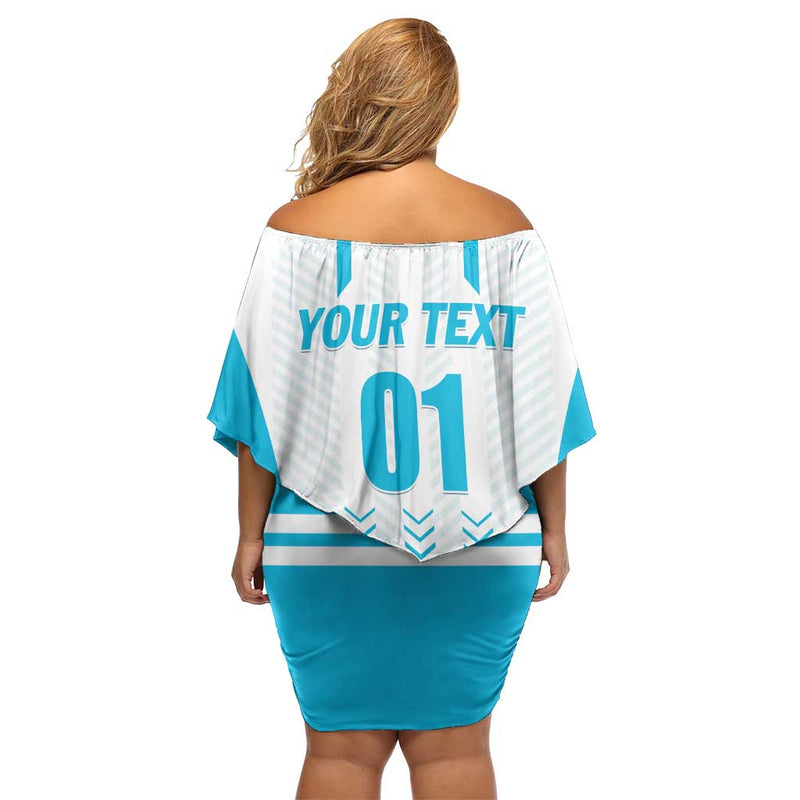 Custom Honduras Football Vamos Los Catrachos Off Shoulder Short Dress