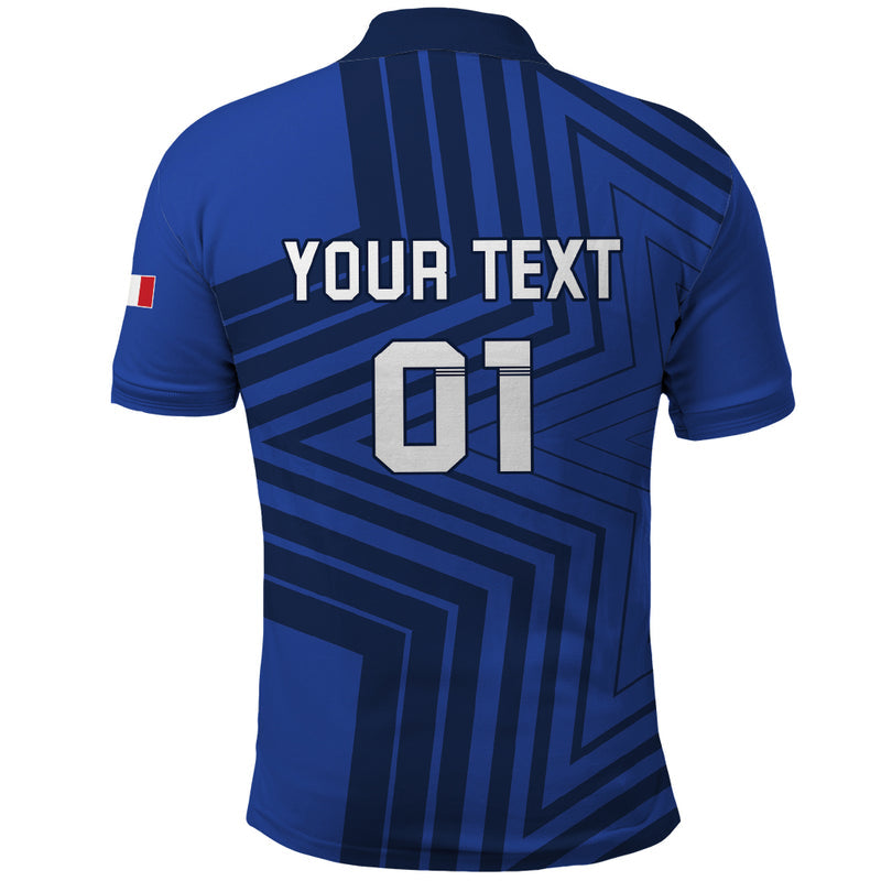 Custom France 2024 Football Allez Les Bleus Polo Shirt
