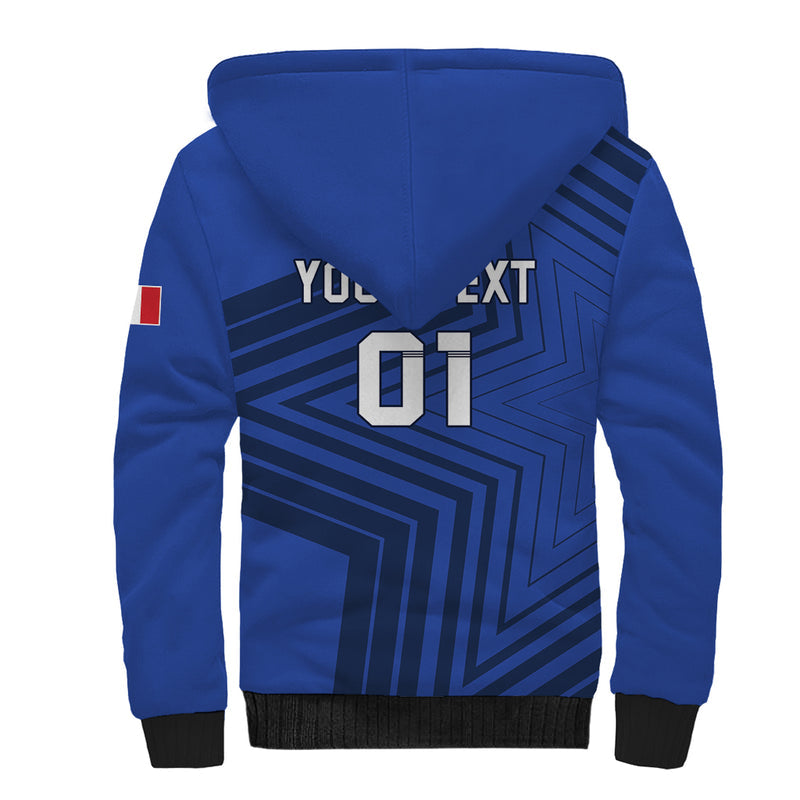 Custom France 2024 Football Allez Les Bleus Sherpa Hoodie